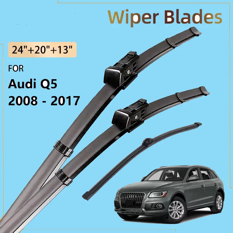 Front Rear Wiper Blades For Audi Q5 2008 - 2017 2016 2015 2014 2013 2012 2010 2009 Accessorie Windshield Windscreen Window Brush