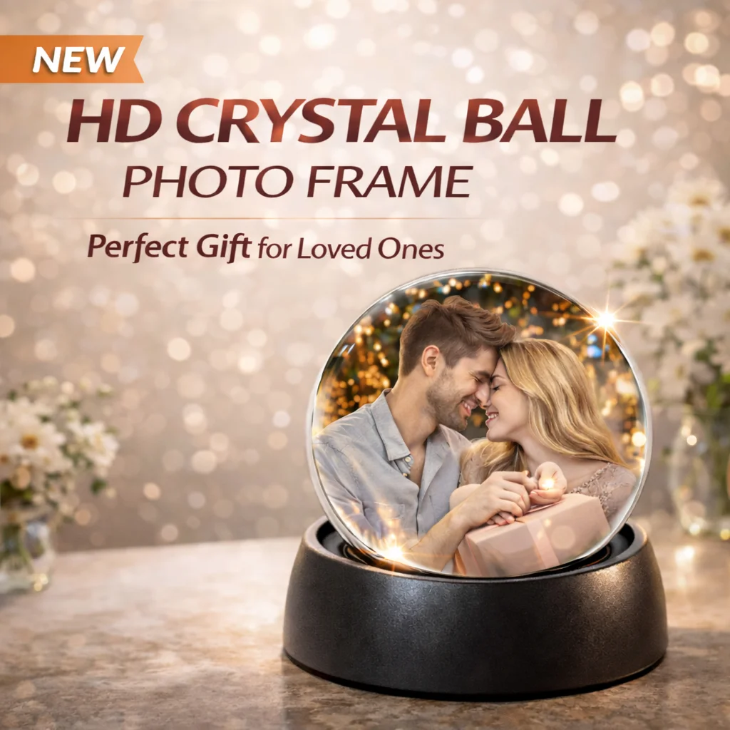 3D Video Ball Creative Electronic Display Ball Sharingan Animation Trendy Play Cool Technology Gift Desktop Ornaments - view 2