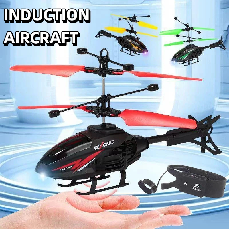 2 قناة صغيرة RC هليكوبتر مع أضواء LED ساعة لفتة الاستشعار تحطم مقاومة التحكم عن بعد لعبة طائرة للأطفال #1