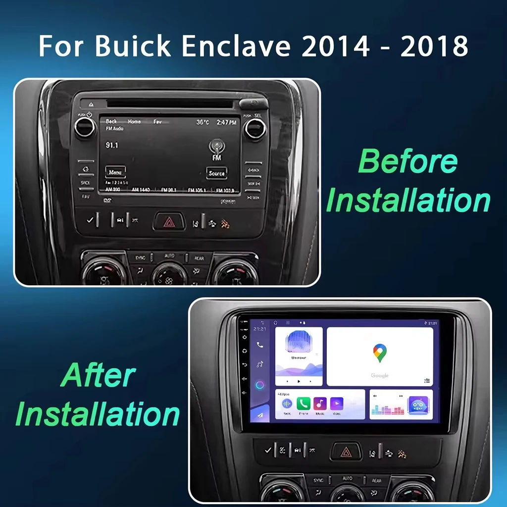 Car GPS Android 16 Auto Radio For Buick Enclave 2009 2010 2011 2012 2013 Stereo Head Unit GPS Navigation No 2din DVD HDR 5G GPS