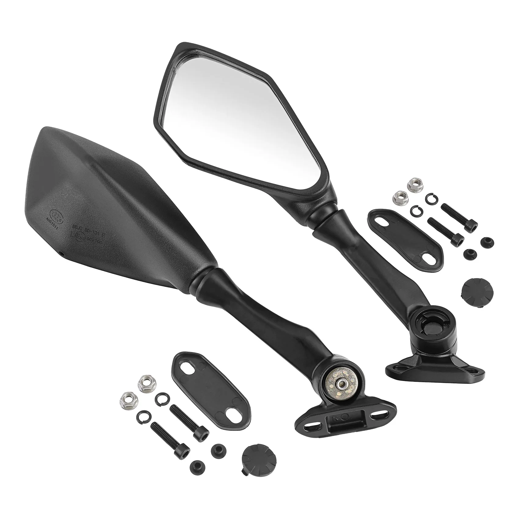 Black Rear View Mirrors Fit For Kawasaki ZX6R 636 2013-2025 Ninja 300R EX300 2013-2017 Motorcycle Accessories