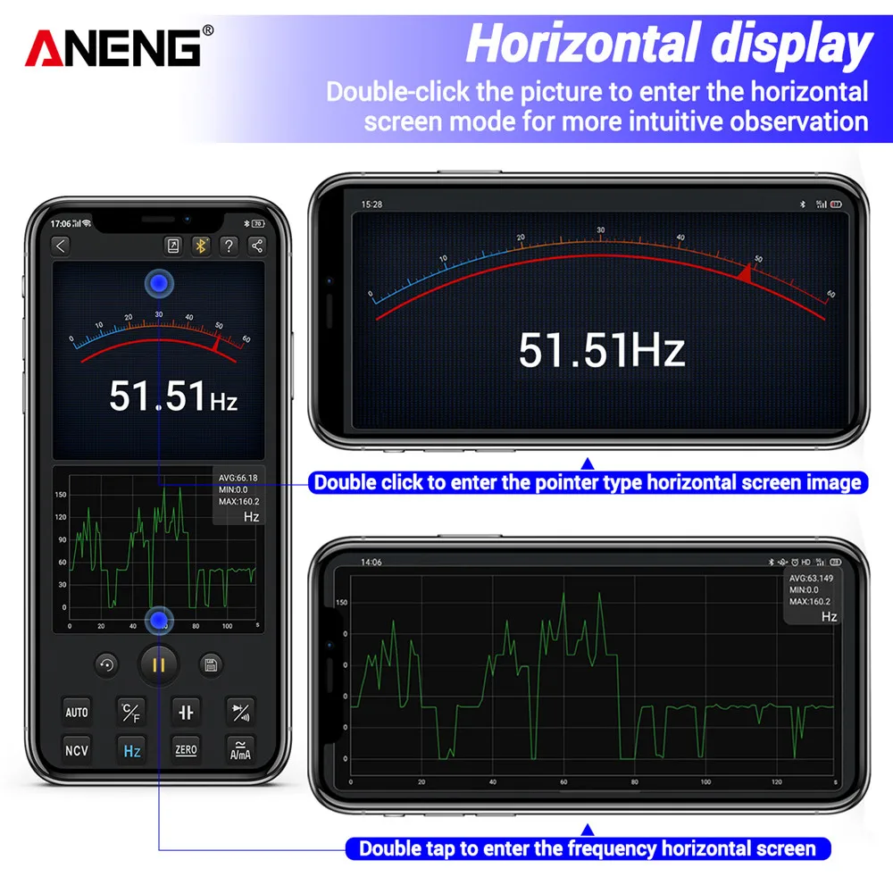 ANENG ST207 multimetro digitale Bluetooth pinza amperometrica 6000 Count True RMS Tester di tensione ca corrente alternata Hz capacità Ohm