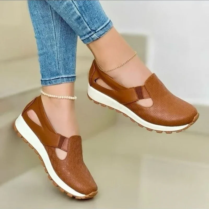 

Ladies Shoes 2025 Hot Sale Slip-on Women's Vulcanize Shoes Fashion Hollow Out Plus Size Outdoor Best Seller Outdoor Casual Shoes