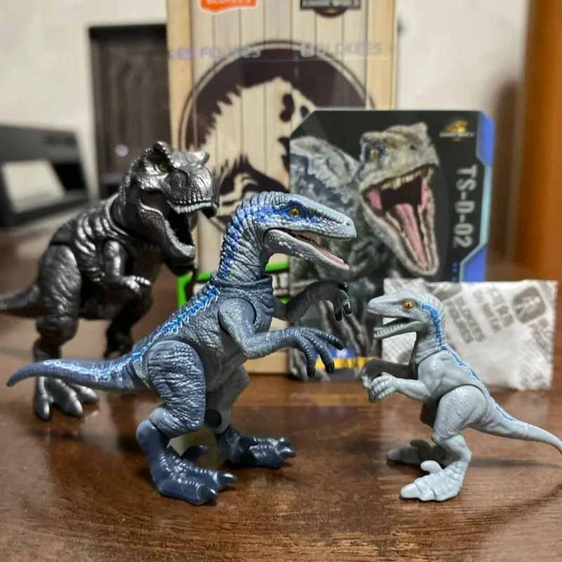 Blokees Nature Collection Jurassic World Dinosaur Blocks - Bouwset met T-Rex & Velociraptor Movie-nauwkeurig model speelgoedcadeau