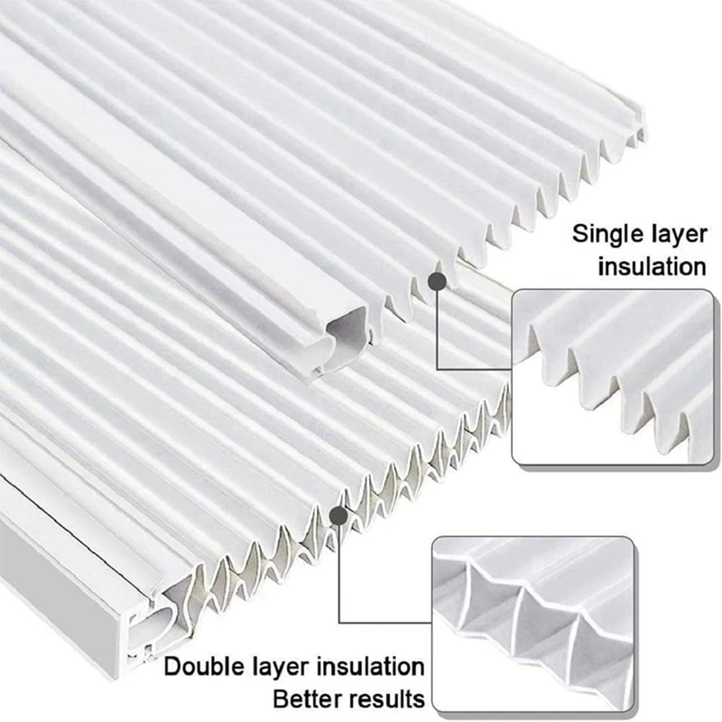 2X Window Air Conditioner Side Panels With Frame, Room AC Accordion Filler Curtain Kit Replacement Adjustable With Frame