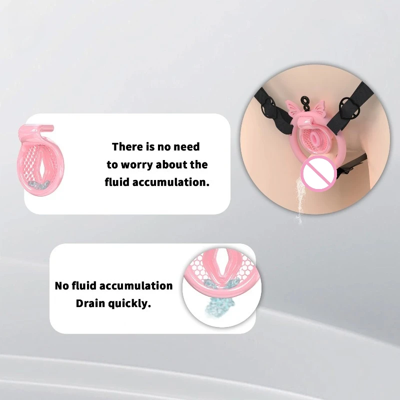 Sissy Negative Inverted Extreme Chastity Cage with 4 Size Silicone Rings Bondage Cock Exercise Urine Blockage Sex Toys for Man