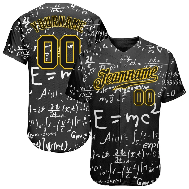 

PATTERN DESIGN MATH Custom Baseball Jersey Men and Women Section Shirt 3D Printed Shirt Casual Team Shirts Hip Hop Unisex Tops