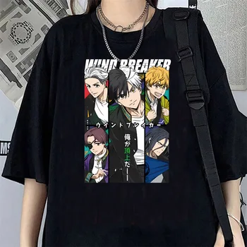 Japanese Anime Wind Breaker T Shirt Men Women Kawaii Cartoon Graphic Tees 1