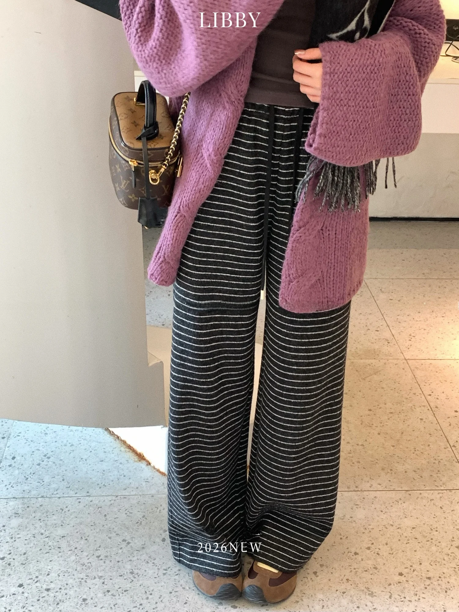 

Брюки женские Libby: очень свободные, шерстяные, повседневные, с высокой талией, широкими штанинами, комфортные, стройнящие, свободного кроя, для отдыха