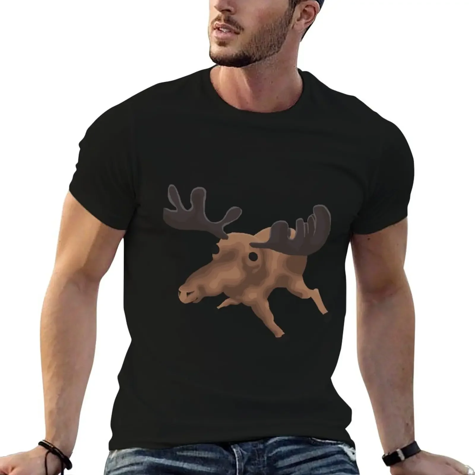 

Silly lil moose T-Shirt summer 2025 vintage t shirts sweat t shirt for men