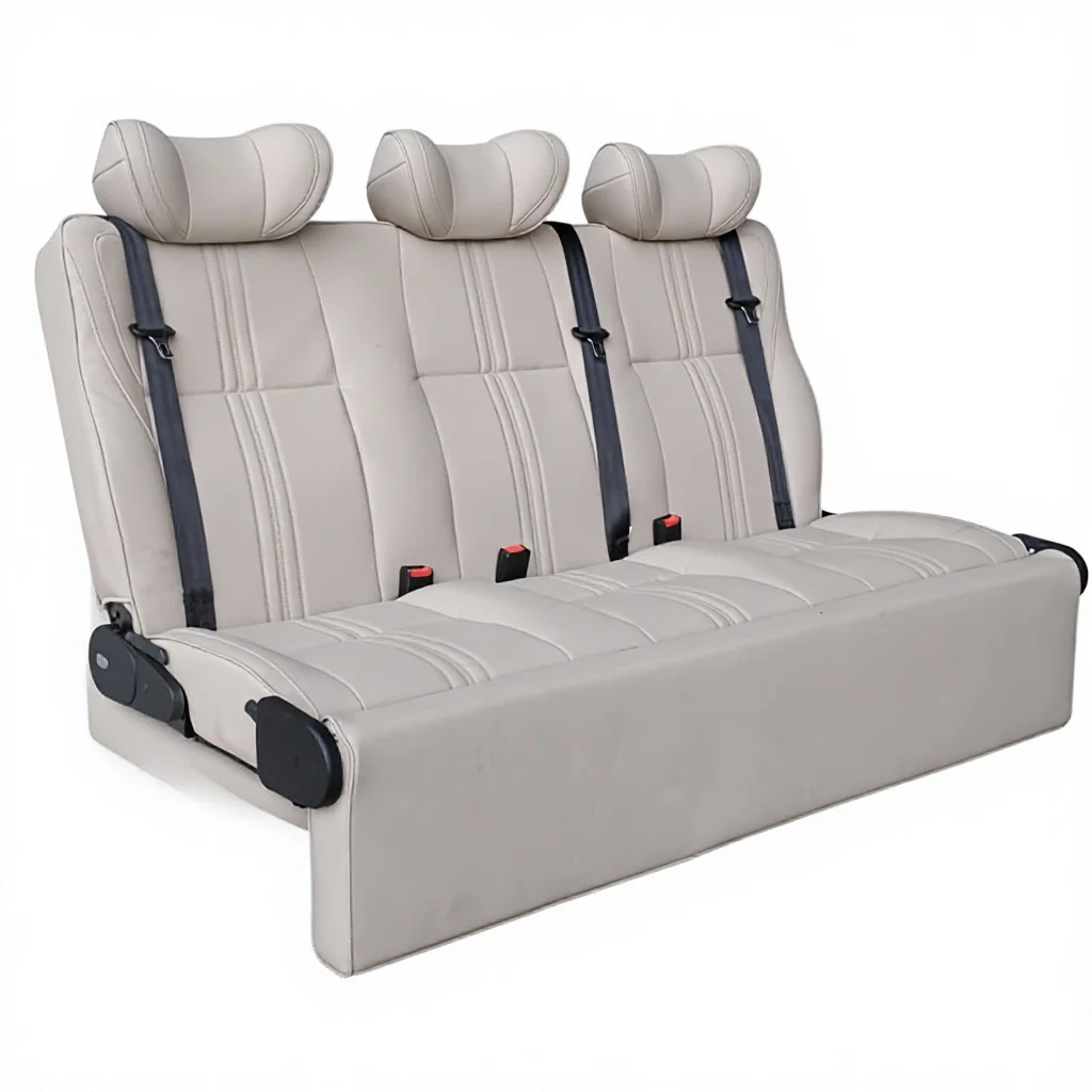 RV Swivel Seat,  Customized Leather High Backrest Comfortable Camper  Seat Bed Adjustable Headrest Backrest
