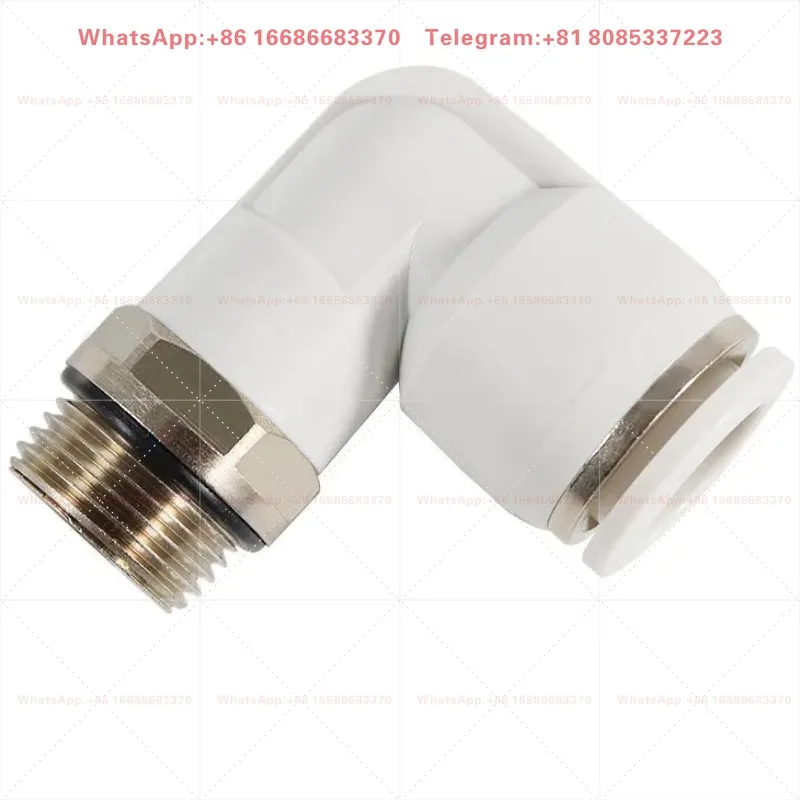 100PCS L Shaped G Thread Plastic Air Pipe Quick Fitting PL8-02 4-M5 6-01 10-03 12-04 Pipeline Connector Parts