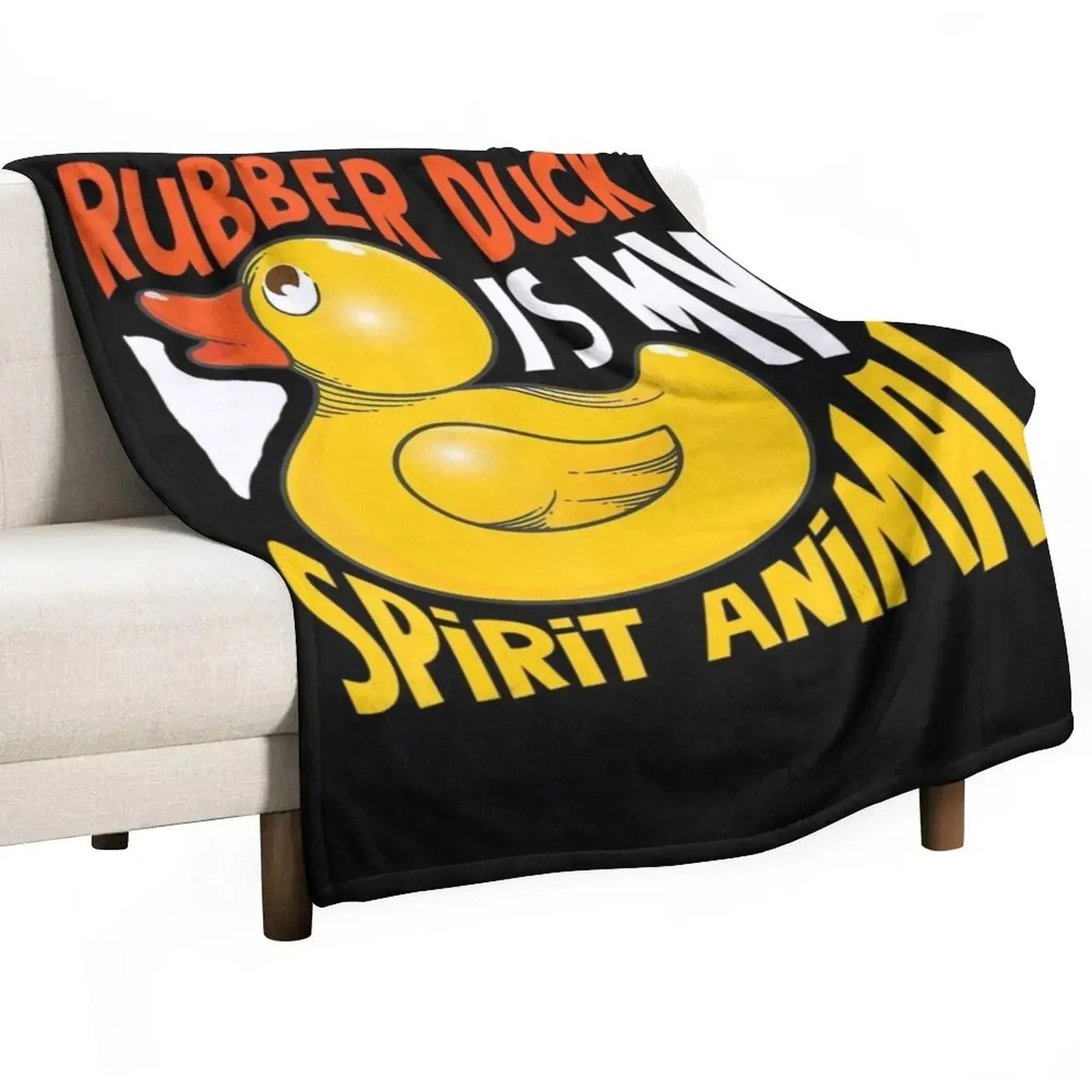 

Cool Funny Rubber Duck Is My Spirit Animal Throw Blanket Decorative Throw Winter beds Blankets