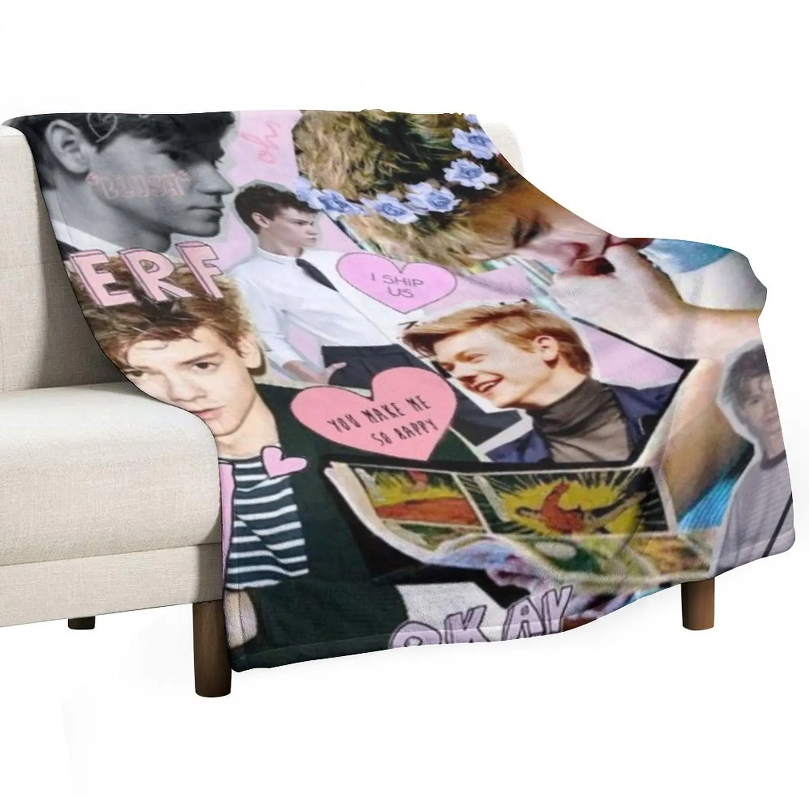 

Brodie collage Throw Blanket Quilt For Decorative Sofa Baby Summer Blankets