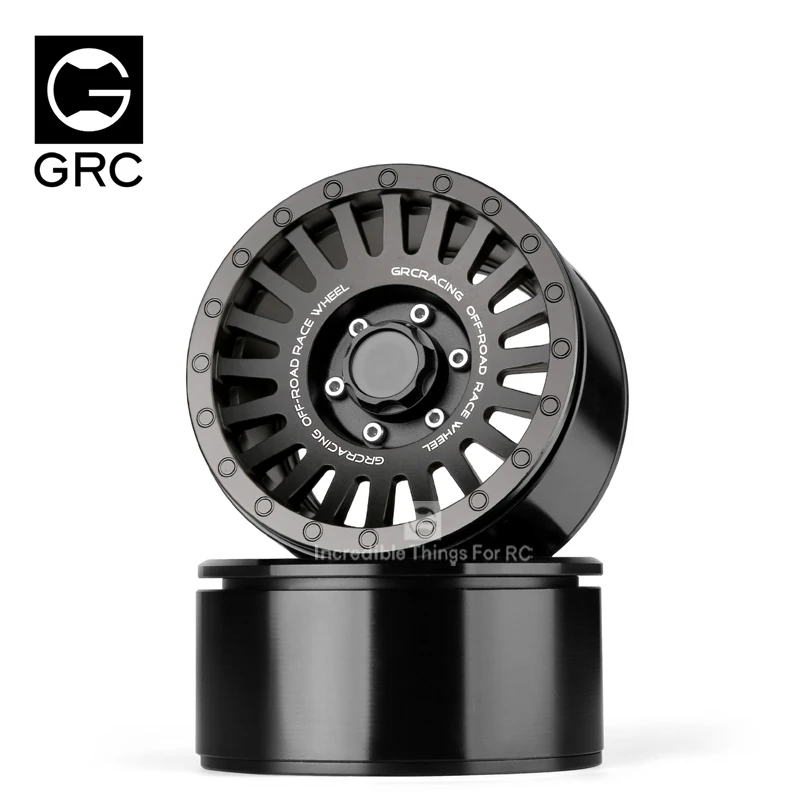 GRC RC سيارة Scx10 RR10 محور عجلات 2.2 معدن الألومنيوم Beadlock عجلات G53 ريال تسلق محور عجلات اكسسوارات # GAX0143JS/ GAX0143JD #2