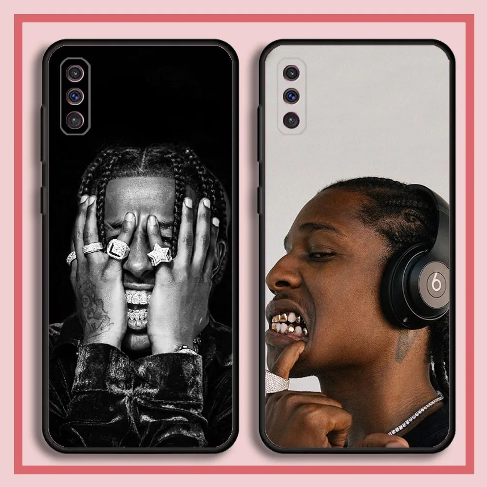 ASAP Rocky Rapper Phone Case For Samsung S23,23,22,30,21,10,9,Note20 Ultra,Lite,Ultra,5G,Plus,FE,Black Soft Case