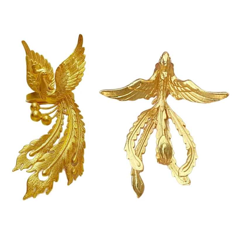 Замысловатые кружевные кольца Fenghuang, ювелирные изделия, изысканные кольца на палец, очарование