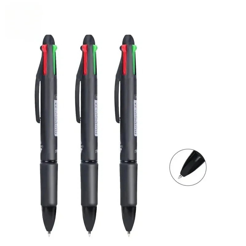 

Четырехцветная переключаемая простая шариковая ручка 0,7 мм с пулевидной головкой, студенческий офисный письменный инструмент, канцелярские принадлежности, принадлежности для экзамена, 12 шт.