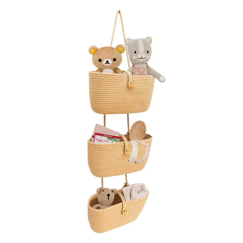 

Door Hang Organizer Versatile Hang Nursery Baskets Wall Hang Baskets Space-Saving Wall-Mounted Basket Door Organizers And