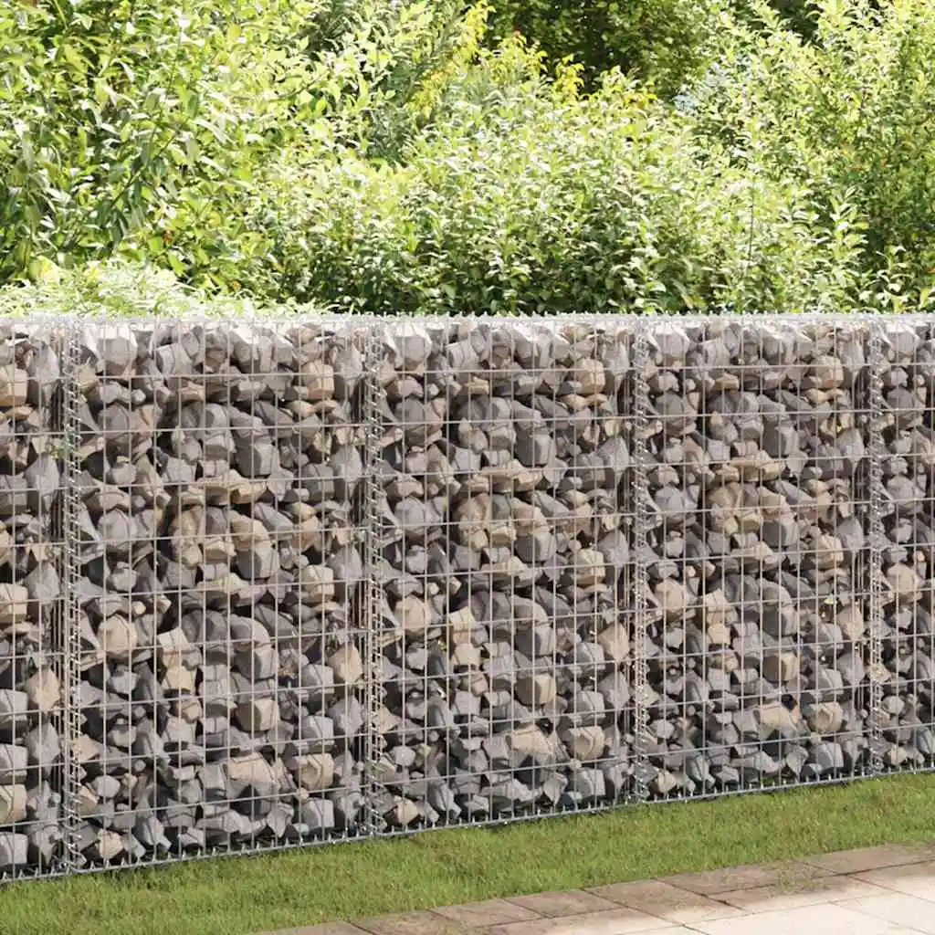 Muro de Gaviones de Acero Galvanizado con Cubiertas Protectoras de 600X30X100Cm para Diseño de Paisajismo de Patio
