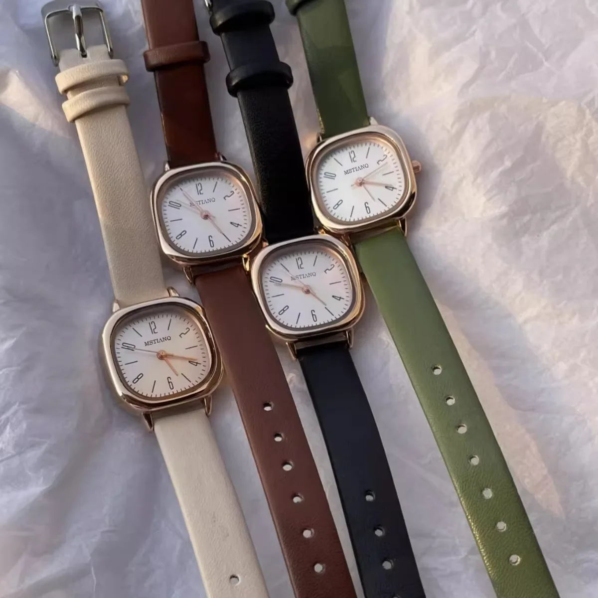 Orologi da donna quadrati Orologi da polso al quarzo semplici Orologi casual Ragazze Studenti Orologio Regalo Orologio da donna femminile Reloj Para Mujer