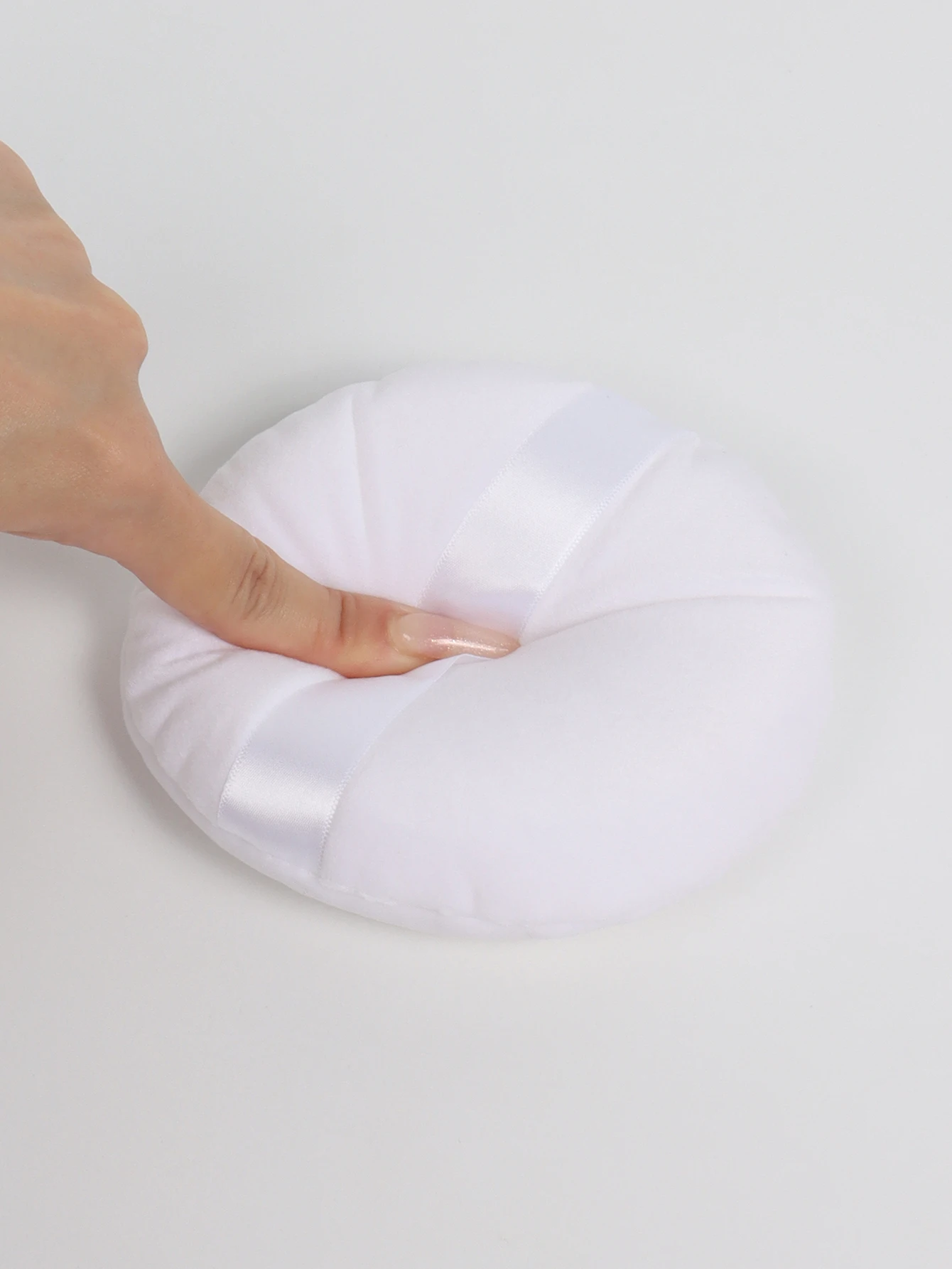 125mmBouffée de poudre de velours de coton grande bouffée de poudre libre maquilleur bouffée de poudre ronde ruban de coton crochet gant à main bouffée