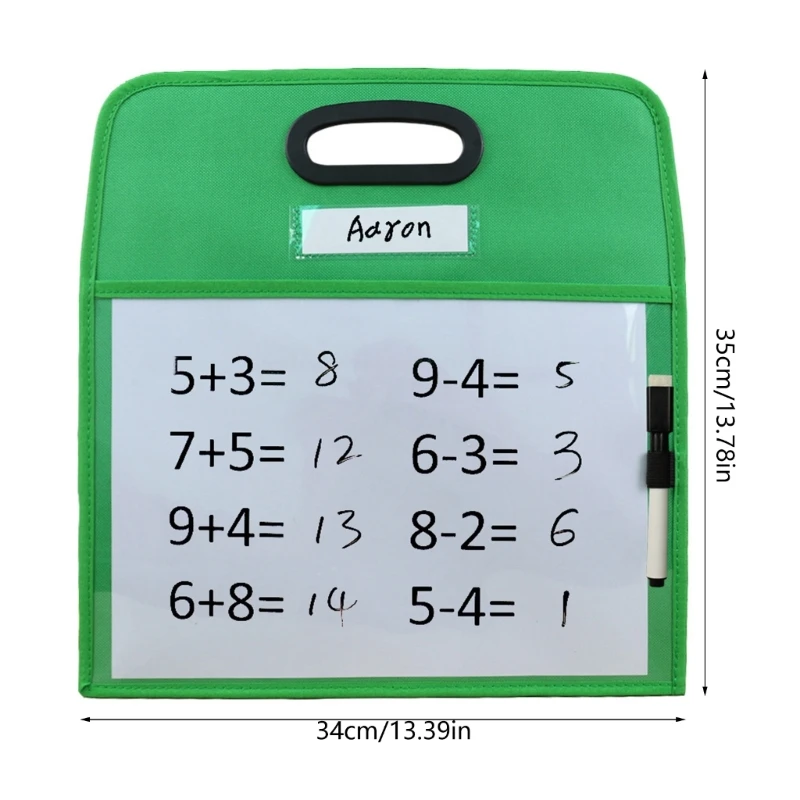 Colorful Dry Erases Pocket Sleeves for School Reusable Dry Erases Sleeve with Marker Holder Dry Erases Pocket Whiteboard