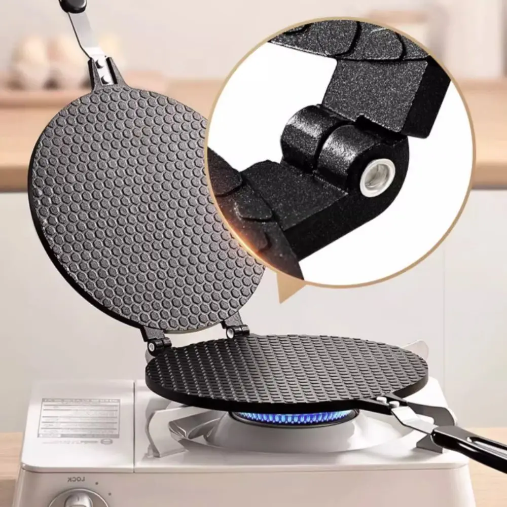 

Honeycomb/Lattice Pattern Egg Roll Baking Pan Aluminium Alloy Non-Stick Egg Roll Maker DIY Household Ice Cream Cone Pan