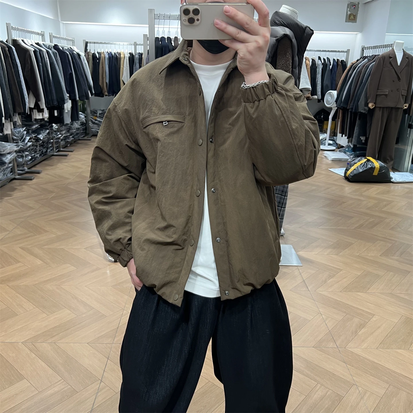 

Мужская пуховая куртка HZK с воротником-стойкой, свободного кроя, для активного отдыха и работы, белая, теплая, для повседневной носки, модная, удлиненная, стандартный размер L...