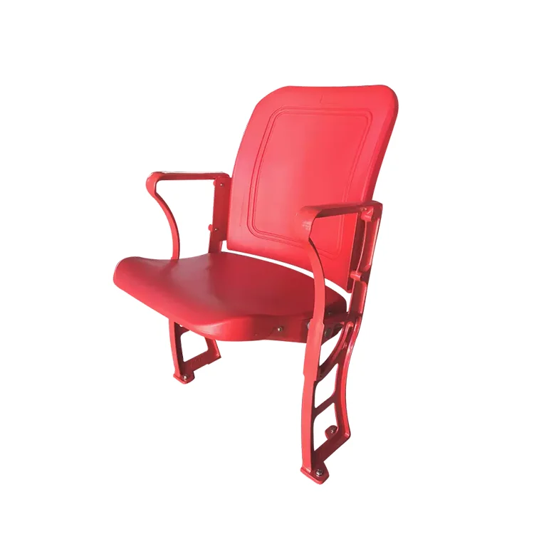 เก้าอี้พลาสติกแบบพับได้สำหรับผู้ชมในสนามกีฬาแบบติดตั้งบนพื้น