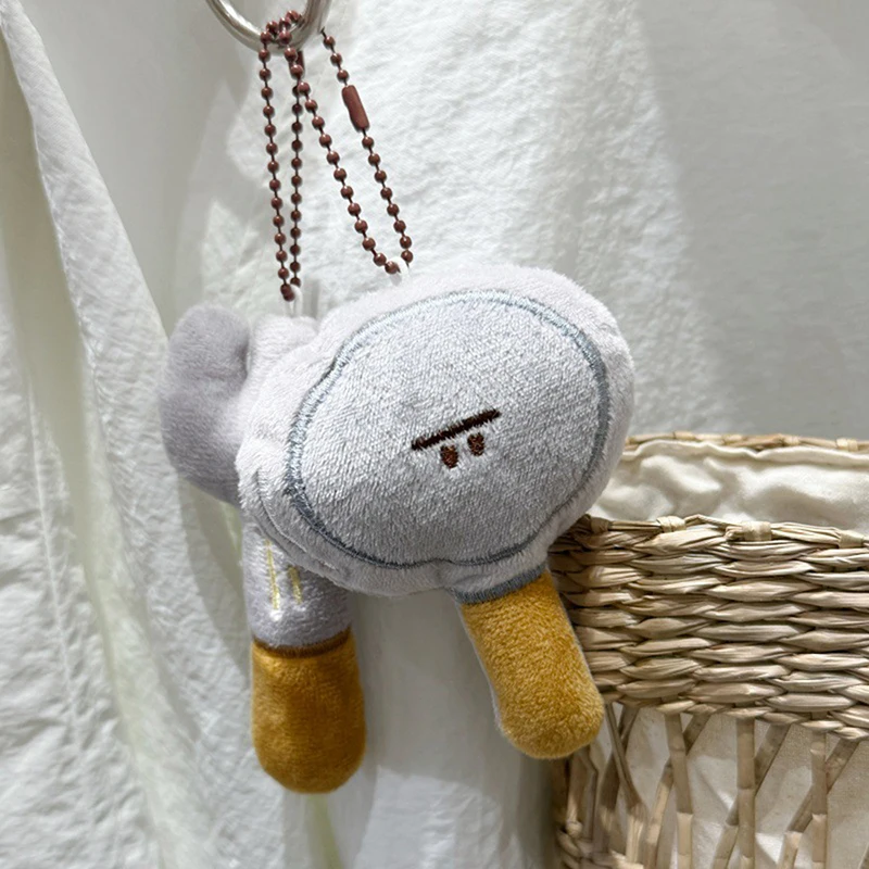 Porte-clés en peluche de pain de Simulation créative, beignet de nourriture, Bullhorn, poupée en peluche de dessin animé, pendentif, sac à dos, décoration cadeau