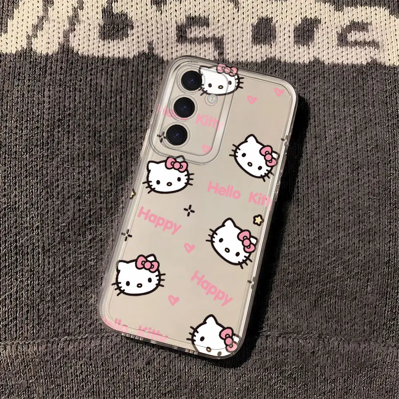 Phone Case for Samsung Galaxy A25 A15 A36 A13 A53 A56 5G A55 A23 A34 A35 A73 A54 A14 A33 A26 A24 Clear Cover Sanrio Hellos Kitty