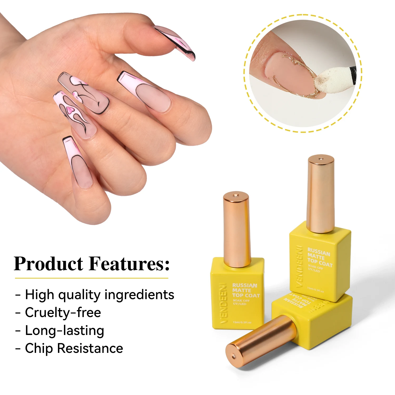 سوبر الجودة الصانع شعار مخصص العلامة التجارية الجديدة الأشعة فوق البنفسجية طلاء الأظافر ماتي معطف فوقي طلاء الأظافر الروسية ماتي معطف فوقي مسمار بوليس