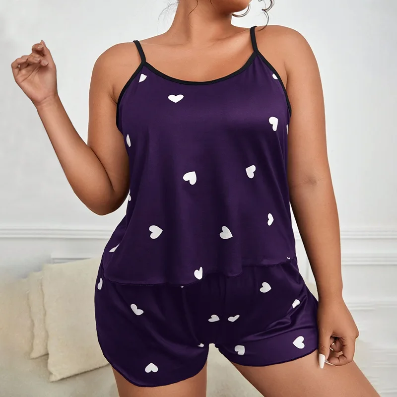 Big Size Summer Pajamas Plus Size Women Pijama Set Sexy Women Sleeveless Sleepwear Woman Women's Sleep Lounge Underwear image 4
