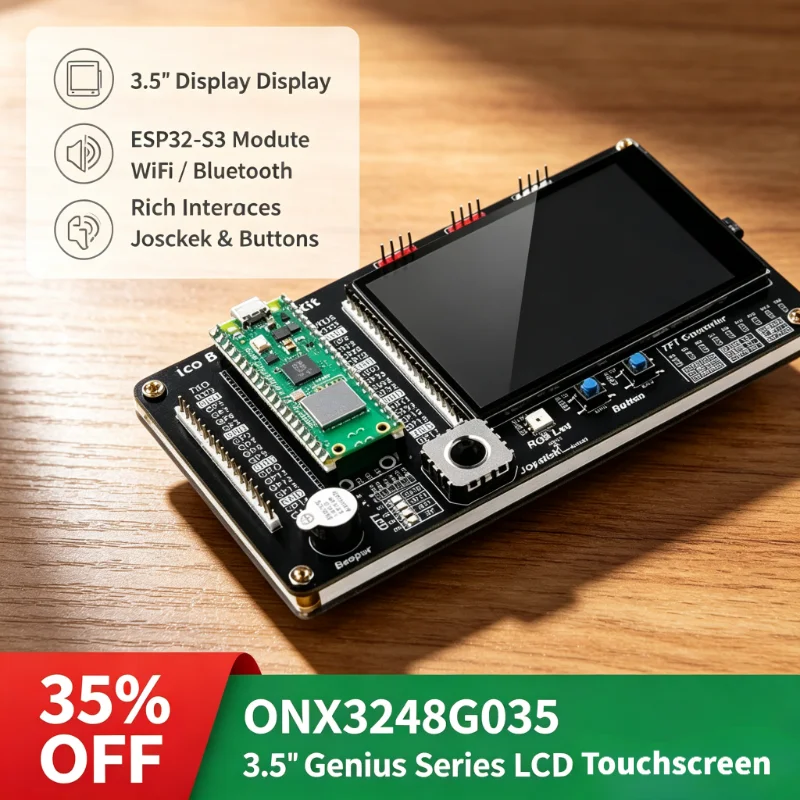 Superior-Touch Screen Module Kit For Raspberry Pi Pico/Pico W Expansion Board Module 3.5-Inch IPS TFT Screen LED Indicator Kit