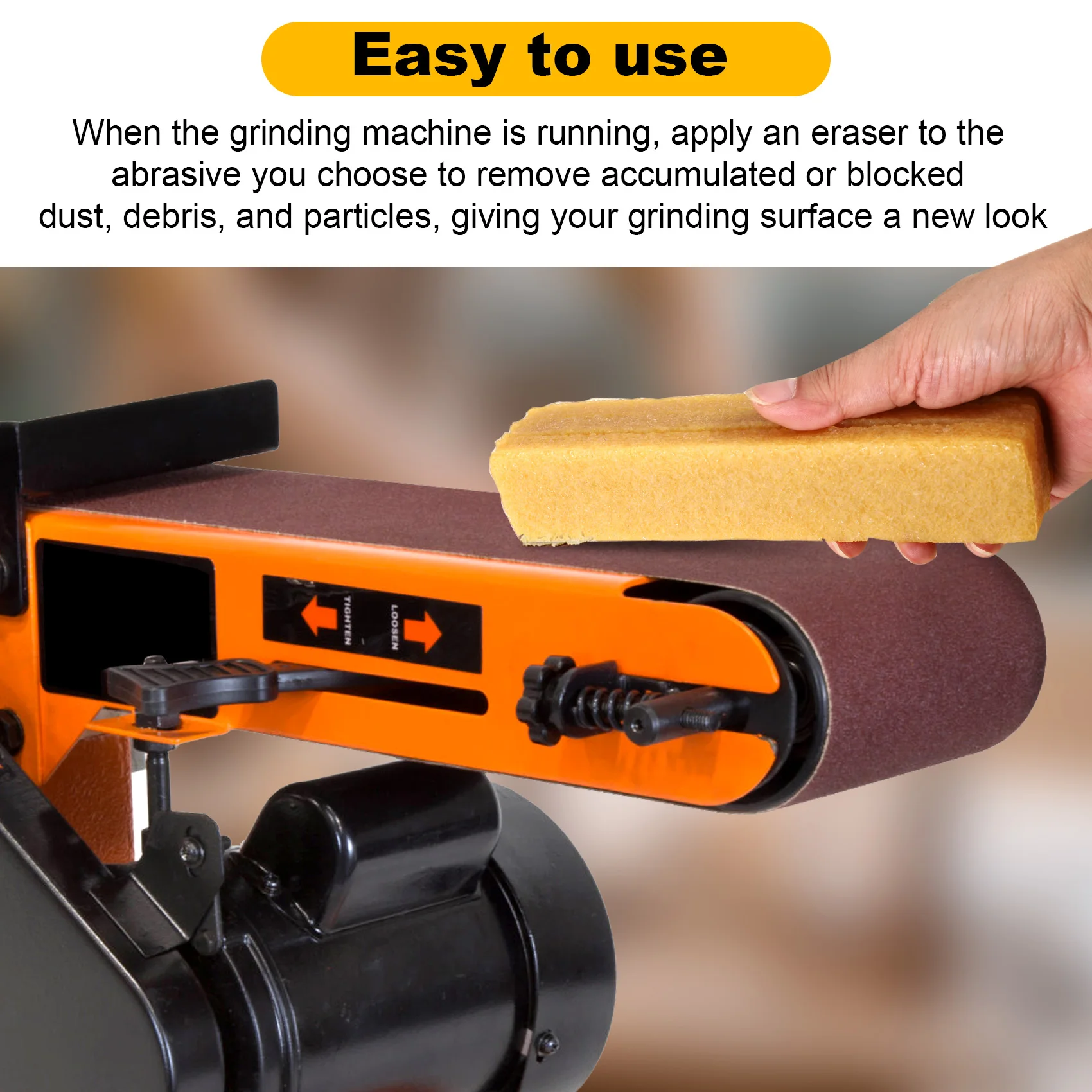 Colla per pulizia abrasiva Stick Sanding Belt Band Drum Cleaner 40 x200mm gomma per la pulizia della carta vetrata per levigatrice a disco a nastro