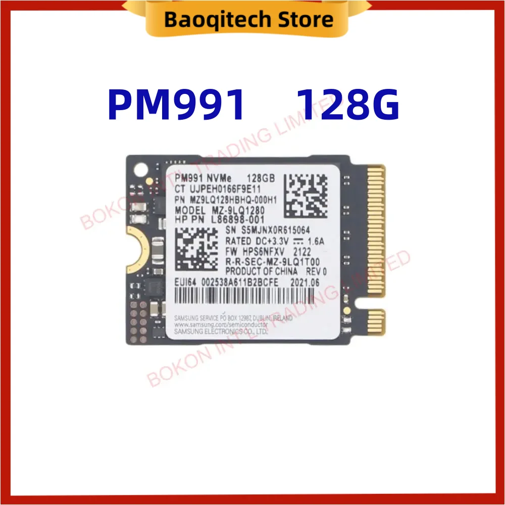 Novo pm991 128g ssd 2230 volume interno unidade de estado sólido pce pcie 3.0x4 para samsung microsoft surface pro x laptop 3