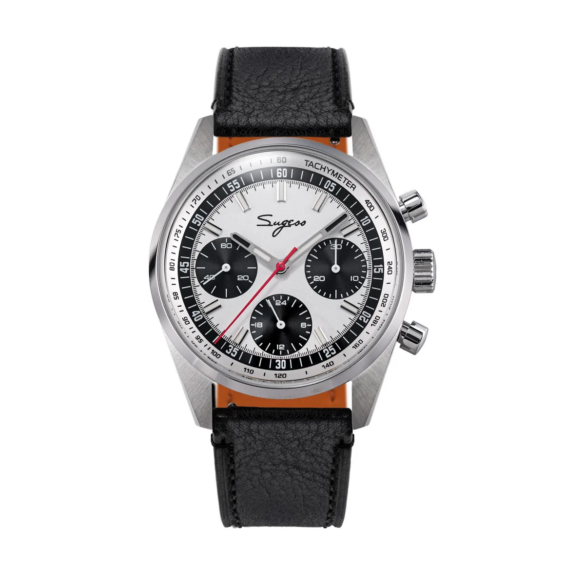 Sugess Mens Watch 38mm Chronograph Mechanical Wristwatches Tianjin Gooseneck Movement Sapphire Crystal Roulette Dial S465 new image 3