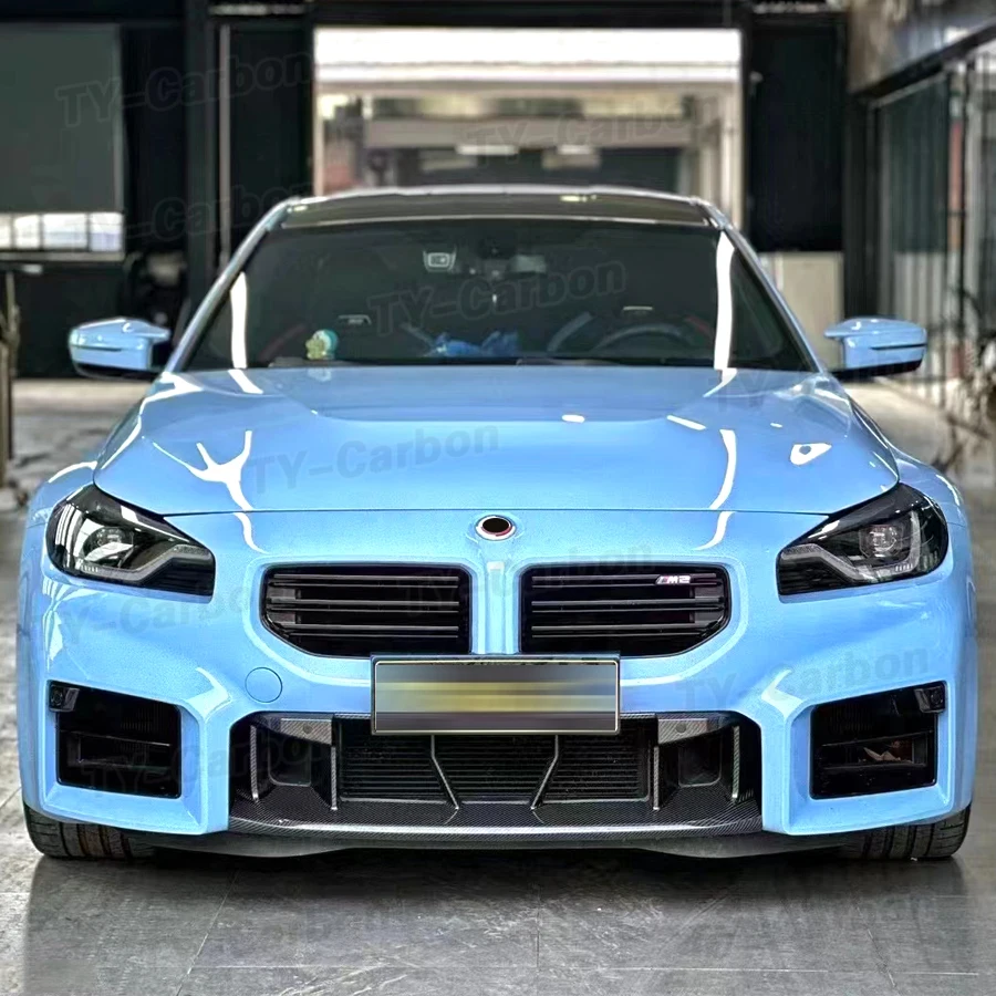 Dry Carbon Fiber OEM Style Front Center Bumper Grill Trim For BMW 2 Series M2 G87 2022+ Low bumper grille Car Styling Bodykit