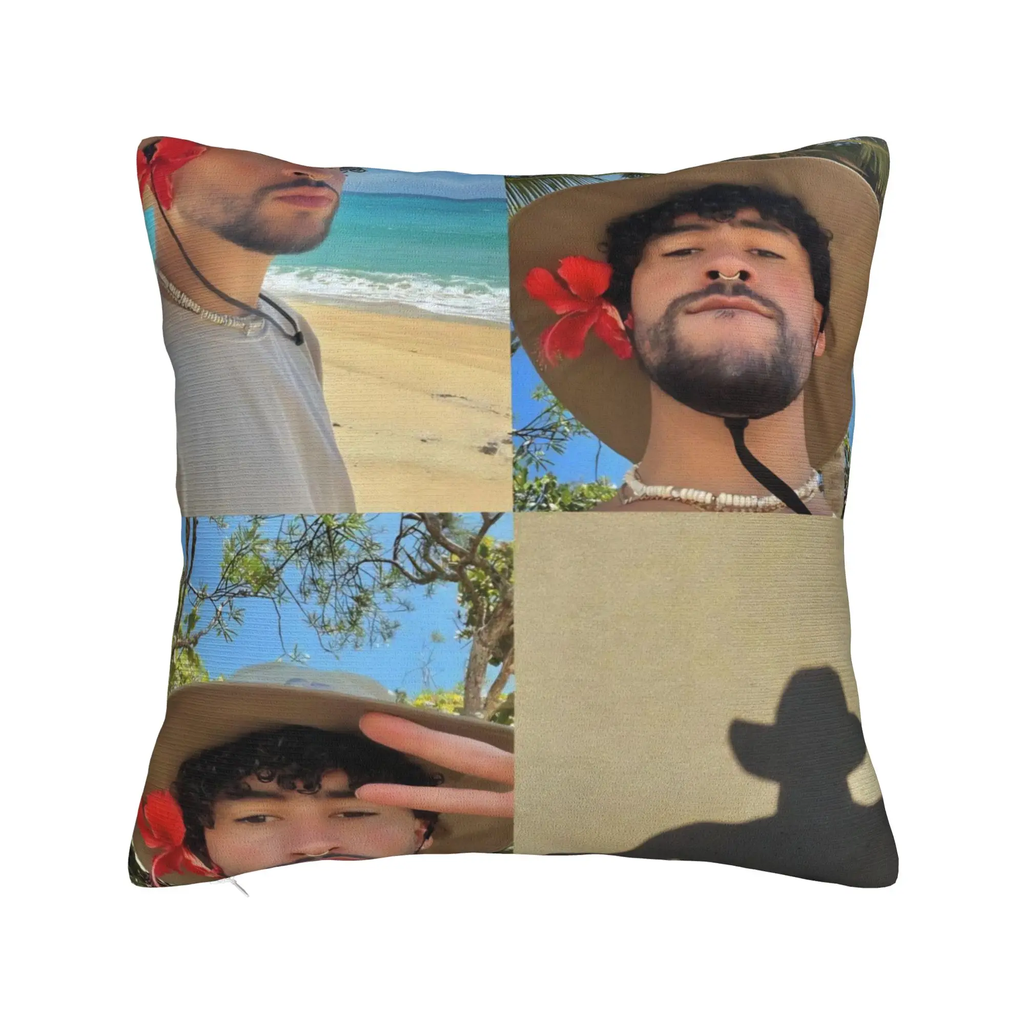 Bad Bunny DTMF Tour 2026 Pillowcases Stuff Printed Cushion Cover Gift  Throw Pillow Case Cover Home Multi-Size