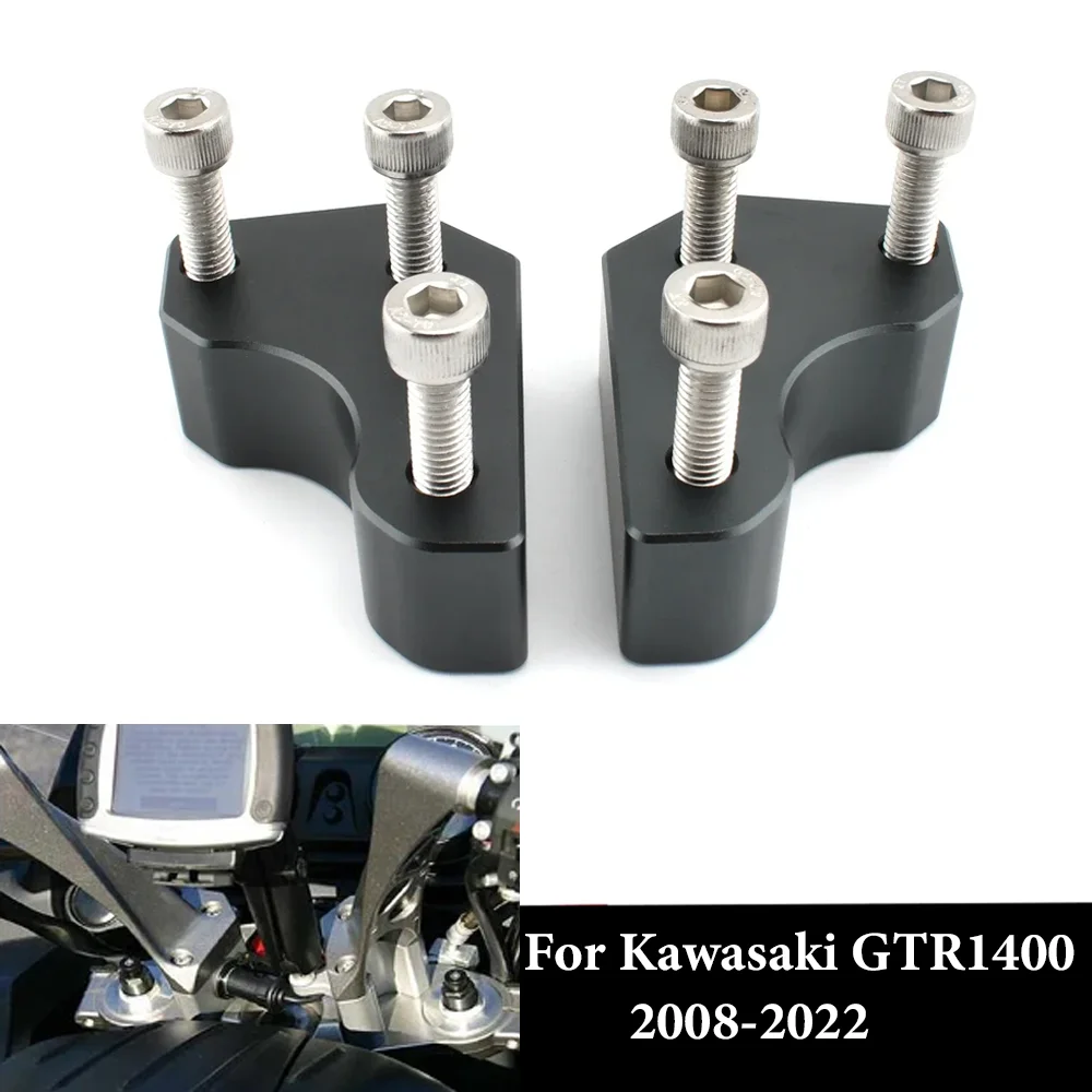 

Motorcycle Handlebar Risers Height Up Adapters For Kawasaki GTR1400 GTR 1400 Concours ZG1400 2008-2022