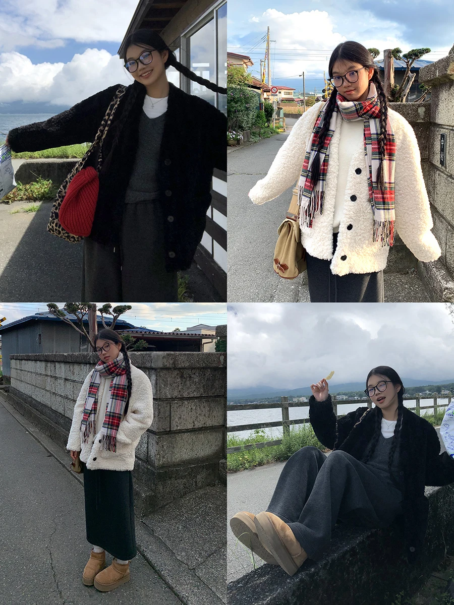 Red Celebri Studio Women's Bla V-Ne Fur Jaet Autumn Winter New Sle Cotton Coat Super Beautiful Commute Sle Long S...