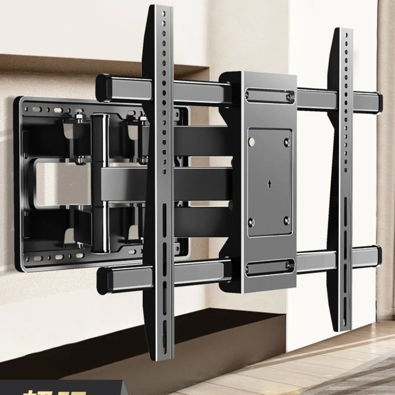 

LCD TV hanger Rotary telescopic wall hanger 75 77 85 86 98 inch folding ultra-thin TV hanger
