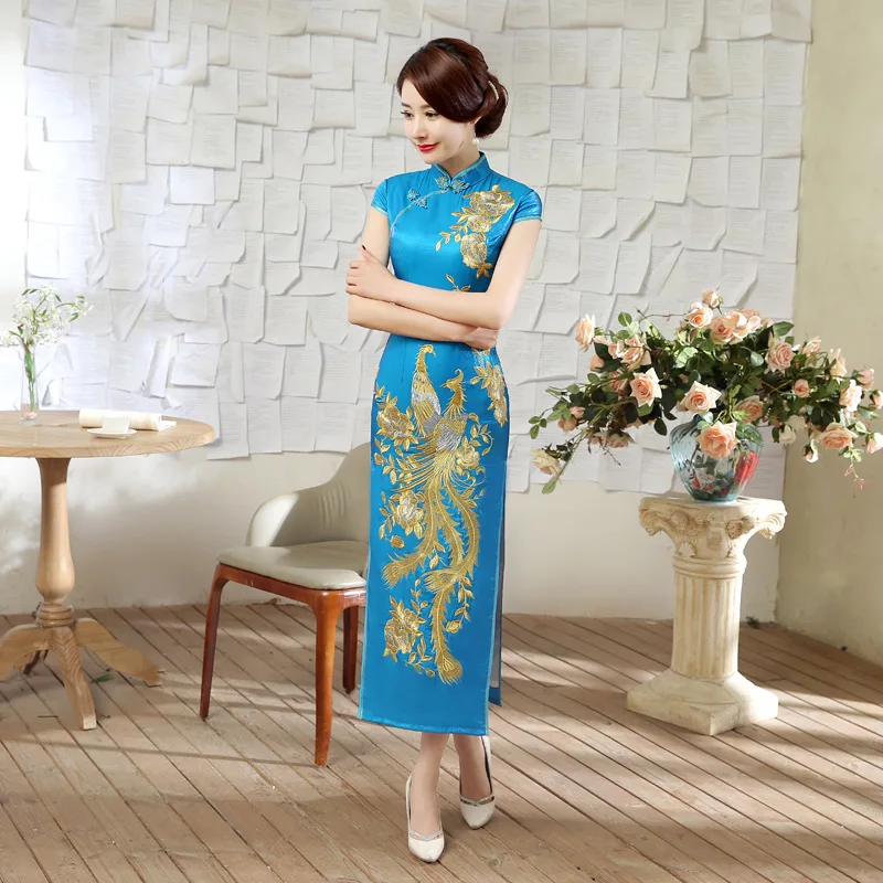 New Long Cheongsam Women's Fashion Socialite Temperament Improved Dress Sheath