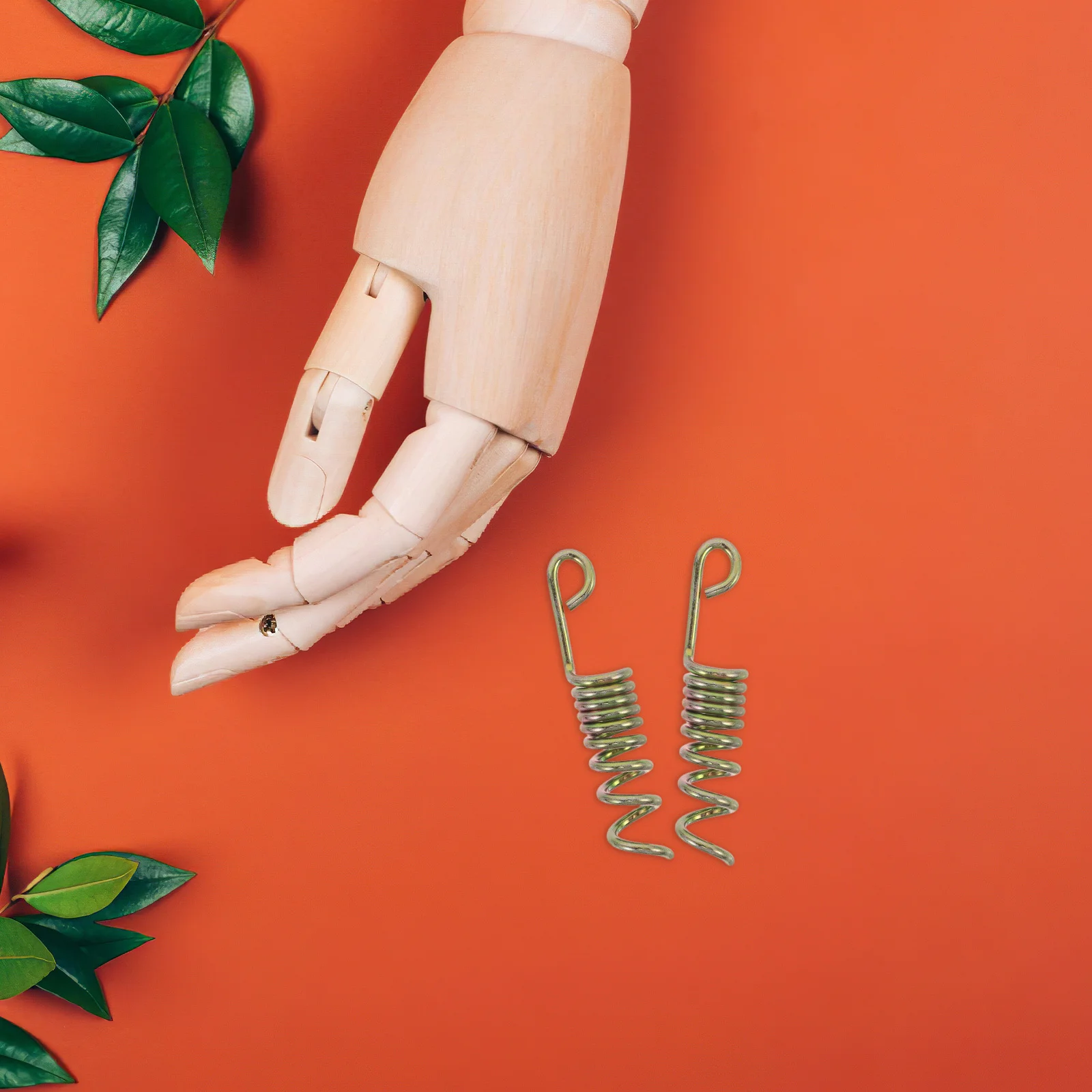 

2Pcs Mannequin Hand Spring Hook Replacement Wooden Arm Connector Parts for Male Female Wrist Joint Repair Mannequin Arm Hardware