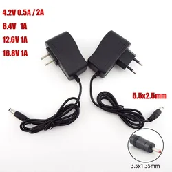 AC 100-240V DC 4.2V 8.4V 12.6V 16.8V 1A 1000MA Adapter Power Supply 8.4 12.6 16.8 V Volt charger plug for 18650 lithium battery