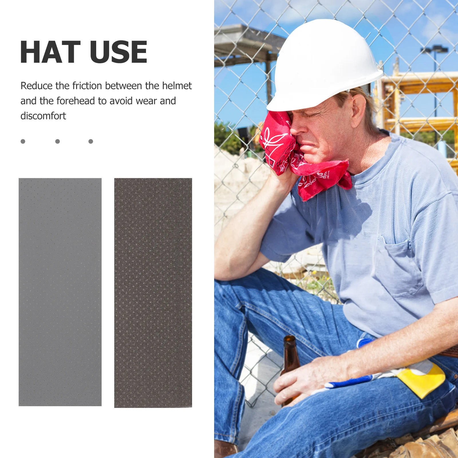 

5Pcs Sweatband Liners Hard Hat Sweatbands Washable Safety Pads Soft Breathable Sweat Absorbing Hard Hat Accessory