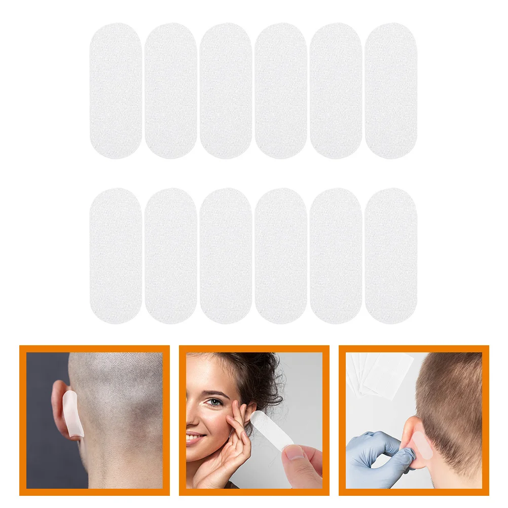 

12pcs Elf Veneer Vertical Stickers Correction Transparent Sweat Resistant Peva Supporter For Protruding Ears