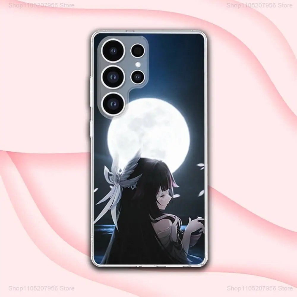 G-Genshin Columbina Impact For Samsung A30,71,51,S9,10,20,Ultra,FE,Lite,S25,24,22,23,21,PIus Transparent Soft Phone Case