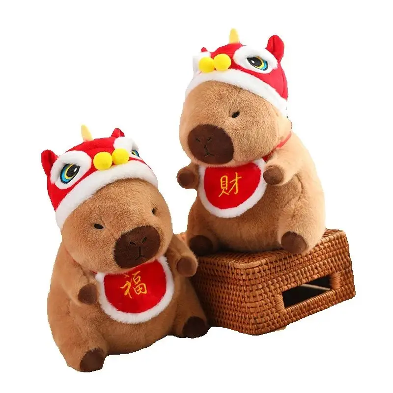 Capybara 봉제 인형, 귀여운 Capibara 애니메이션 솜털 장난감, 귀여운 봉제 인형, 크리스마스 선물, 부드러운 박제 동물, 20-40cm